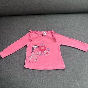Petit Bateau 3T / 95cm pink long-sleeved blouse